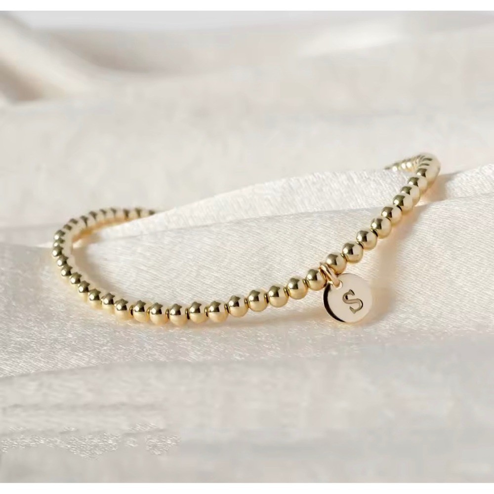 14k Gold plated Stack Set 6PC Heart Charm Paperclip Curb Chain water resistant