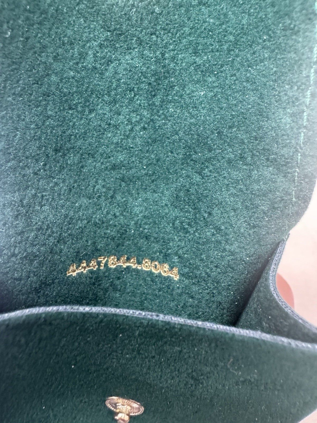 Rolex Service Center Green Velvet Suede Watch Travel Pouch Case New Box