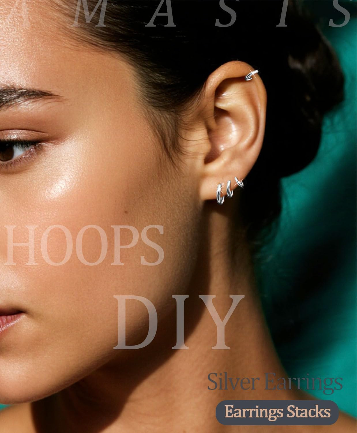 Surgical Steel Huggie Hoop Earrings & Flat Back Studs for Women Men, 6Mm-14Mm Sm