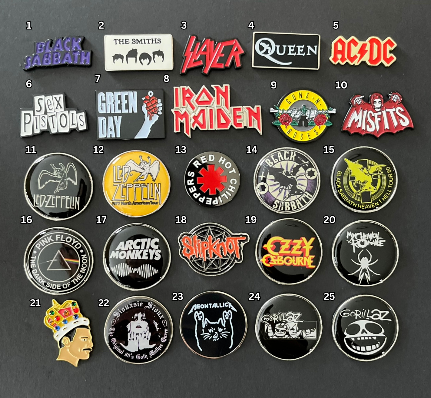 Rock & Roll Punk Music Band Enamel Pins, Metal, Brooches, Badges, Lapel, DIY