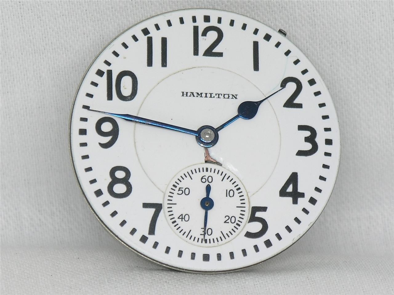 ANTIQUE 16S HAMILTON 992 POCKET WATCH 21 JEWEL MOVEMENT & DIAL, RUNNING!