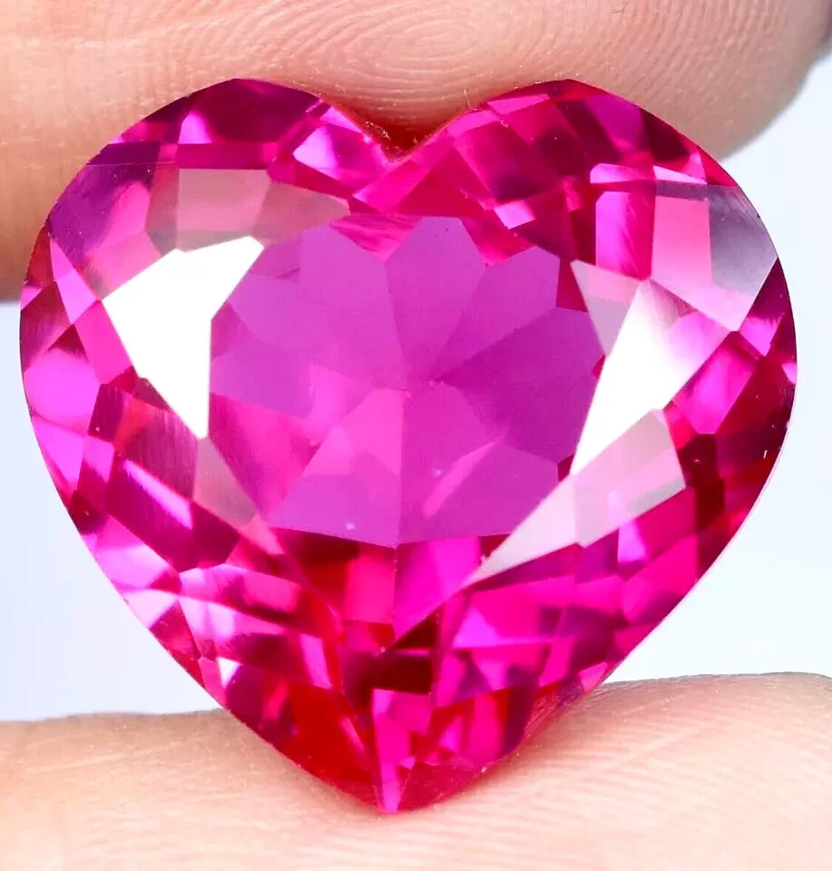 39 Ct Natural Pink Sapphire Heart Cut Certified Loose Stunning Gemstone