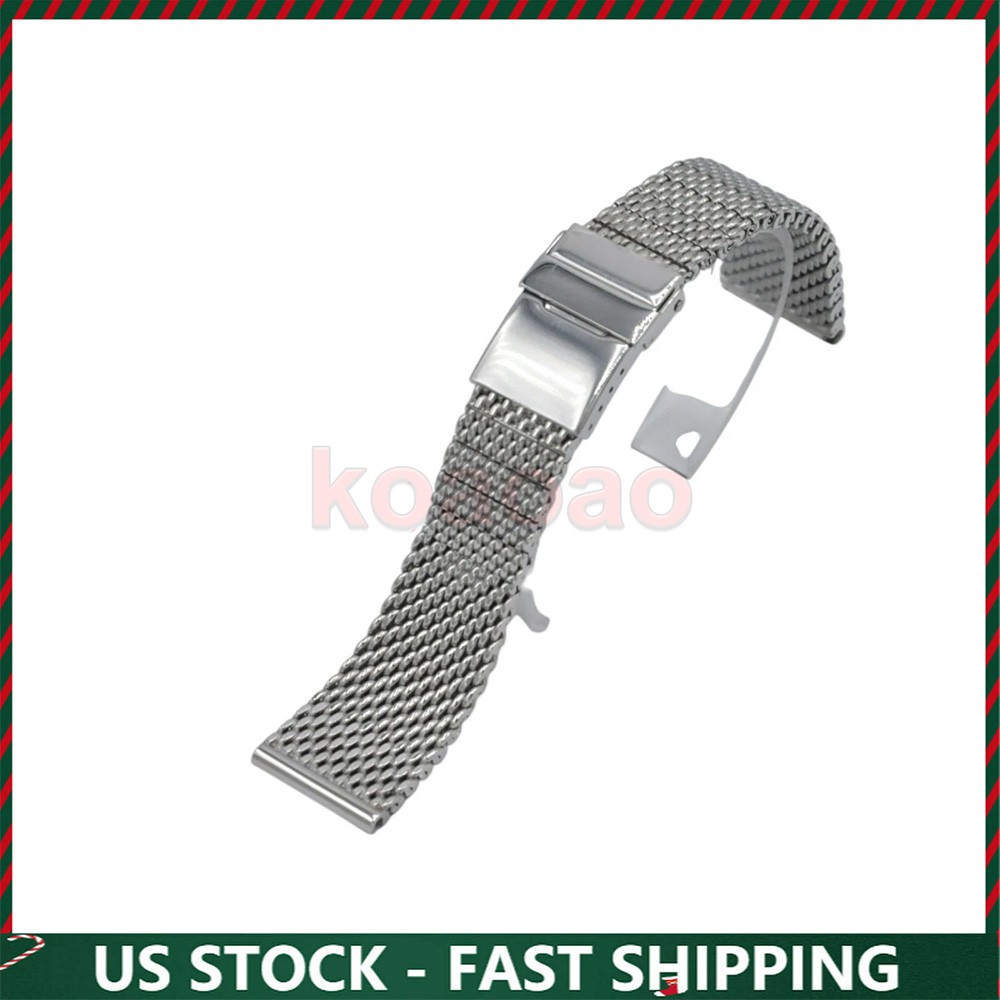 22mm Stainless Steel Mesh Watch Bracelet For Breitling Superocean Heritage