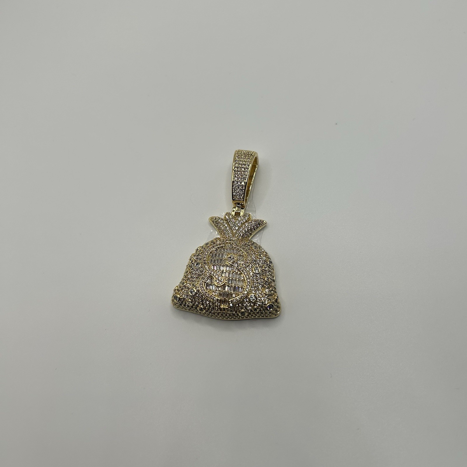 Moissanite Gold Money Bag Pendant Mens Iced Out VVS1 Crazy Shine Waterproof