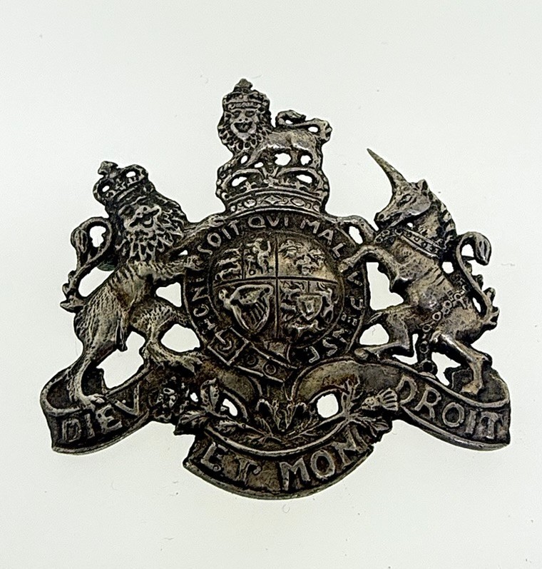 Vintage Stieff Sterling Silver British Royal Coat of Arms Brooch Badge