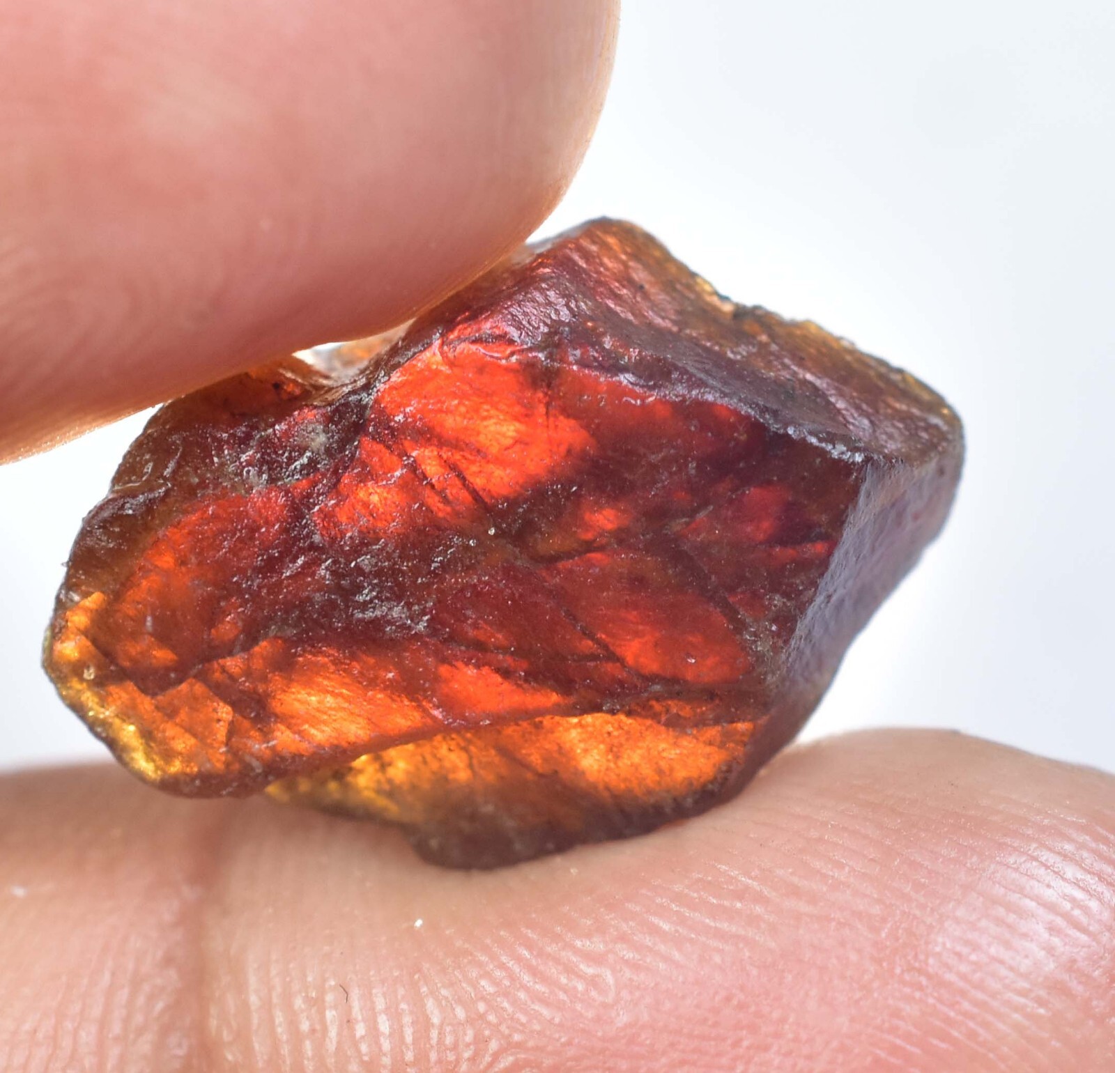 14.85 Ct Natural Hessonite Orange Garnet Certified Untreated Facet Loose Rough