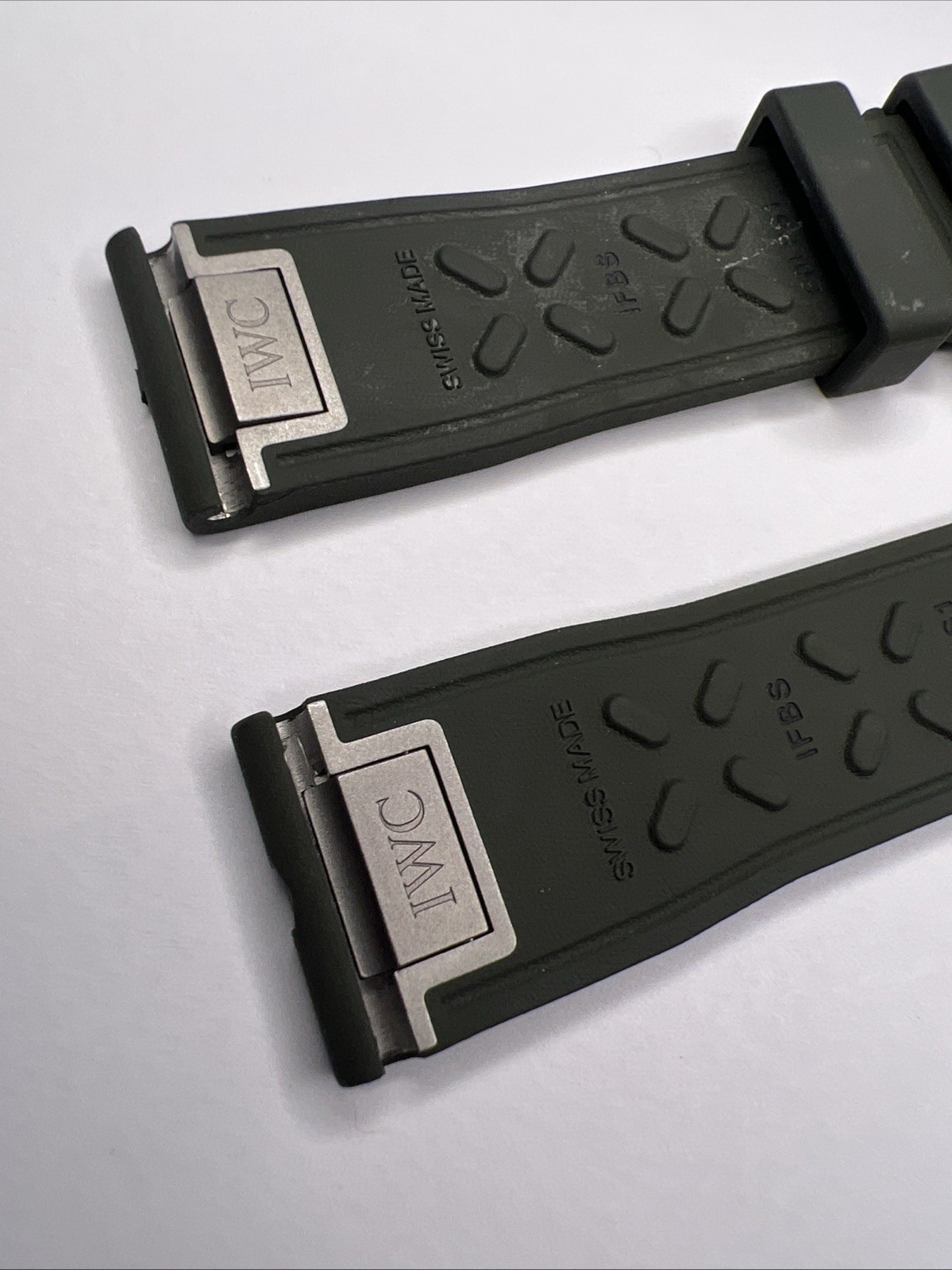 IWC Quick Release 20mm x 18mm Moss Green Watch Rubber Strap Band OEM – READ