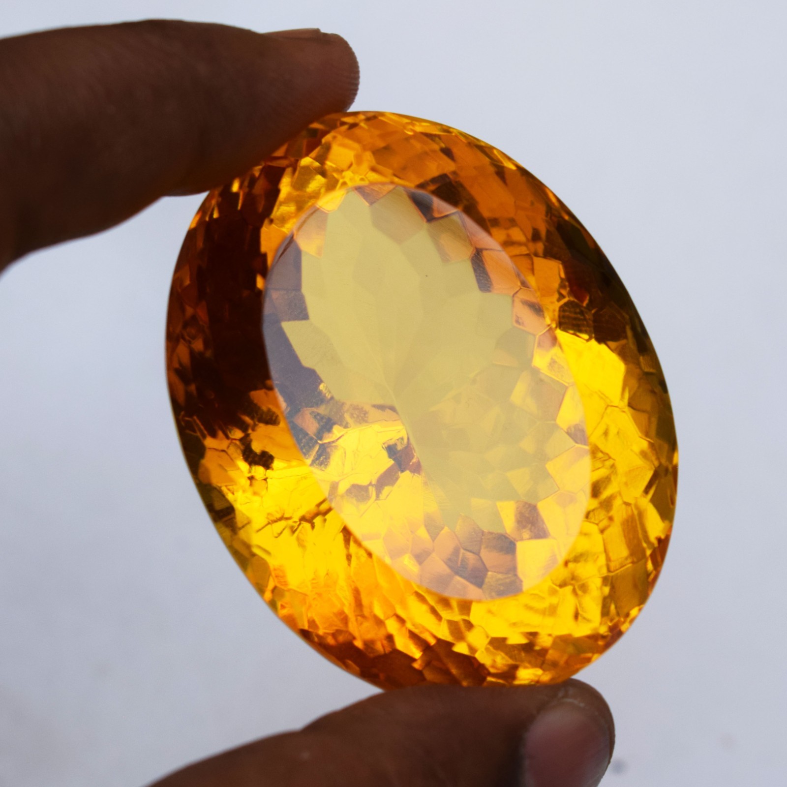431.75 CT Flawless Yellow Orange Topaz Oval Cut Certified Loose Gemstone
