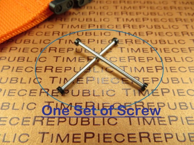 2 pcs SUUNTO CORE Swiss Stainless Screws for Lugs Adapter Silver Black 2 Pc