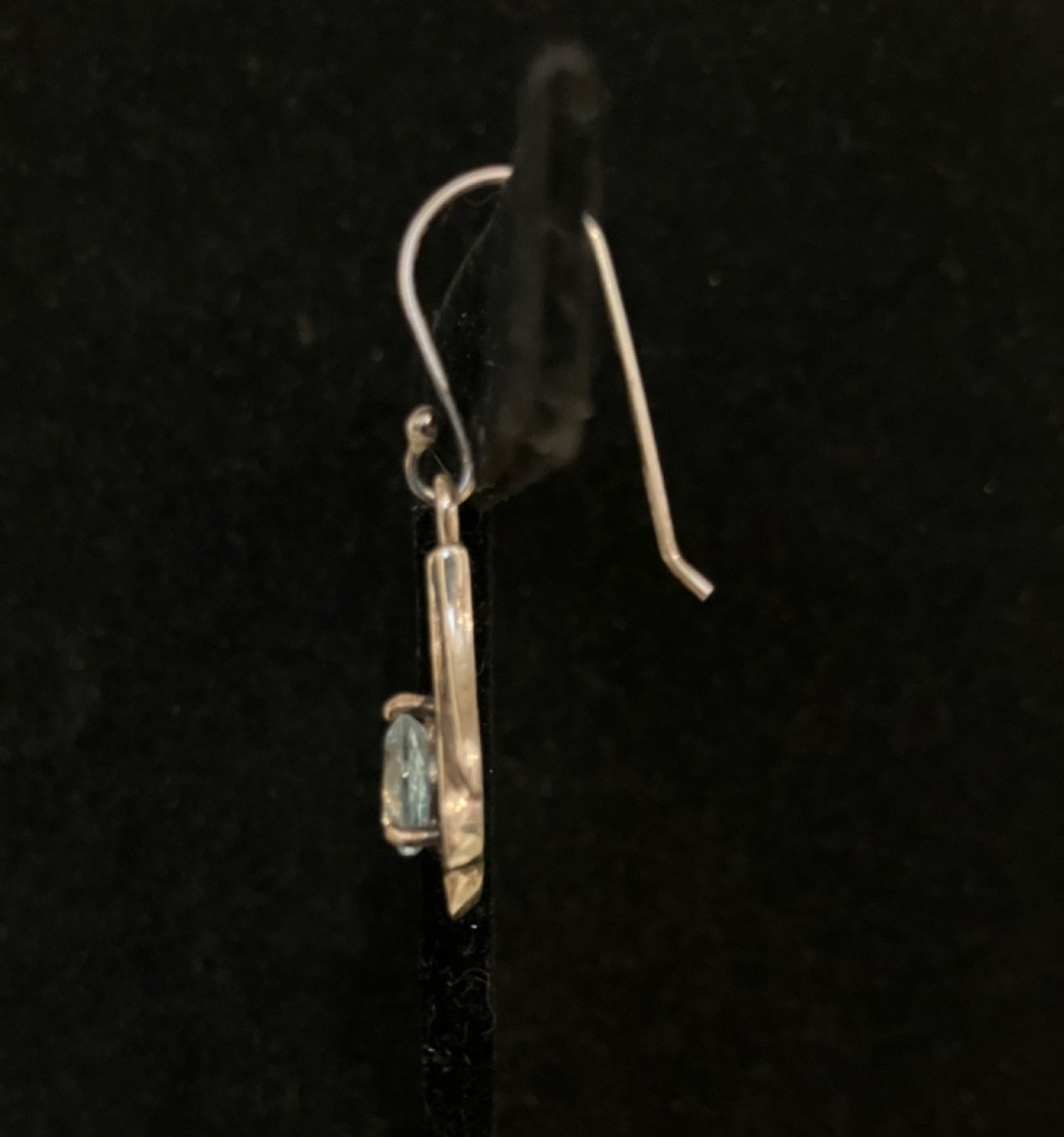 Esprit Creations Blue Topaz 925 sterling silver teardrop earrings
