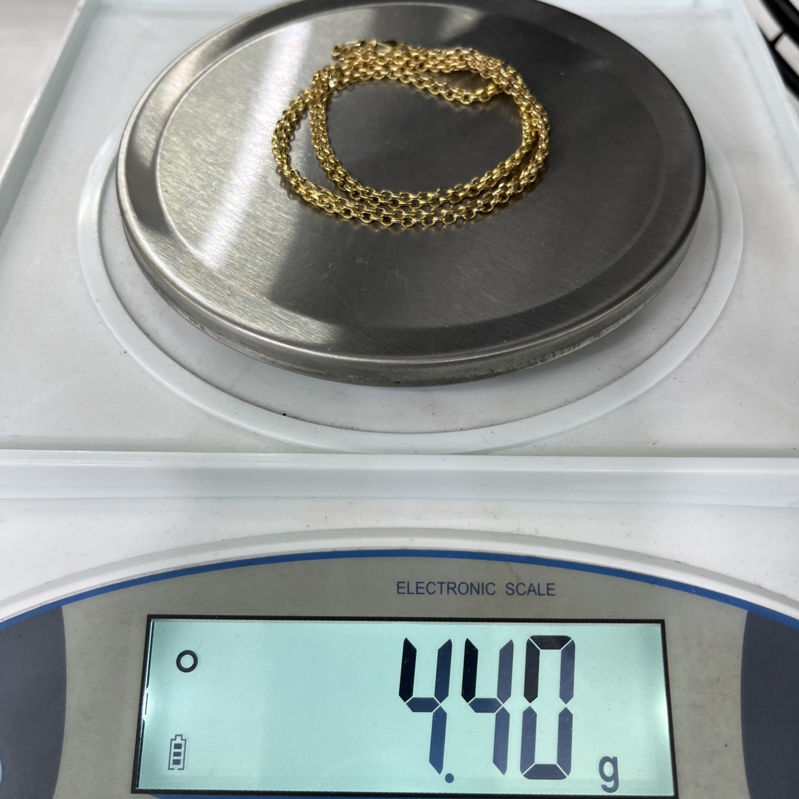 9ct 9K Yellow Gold Italian Bismark Link Chain Necklace 4.40 Grams 45.5cm. New