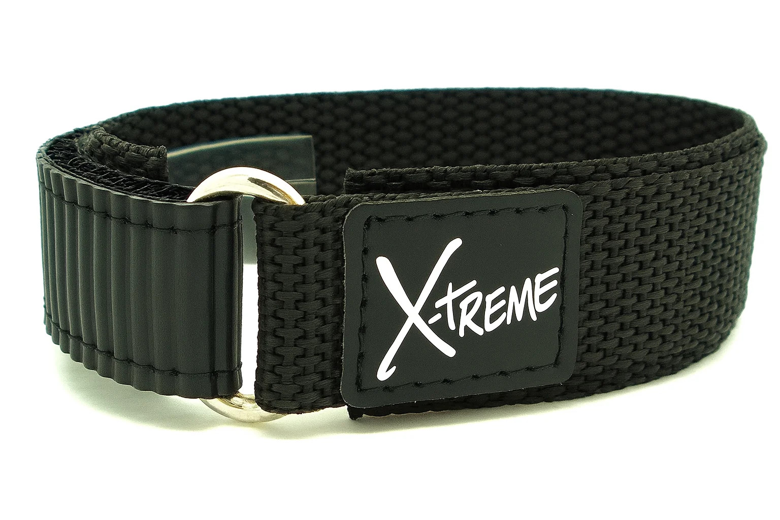 X-Treme 20mm Black Tough Secure Hook & Loop Nylon Watch Band Strap Gents Men’s w