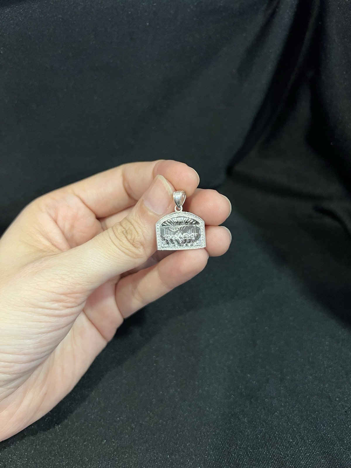 925 Sterling Silver Men Womens Small Apostles Last Supper Ultima Cena Pendant