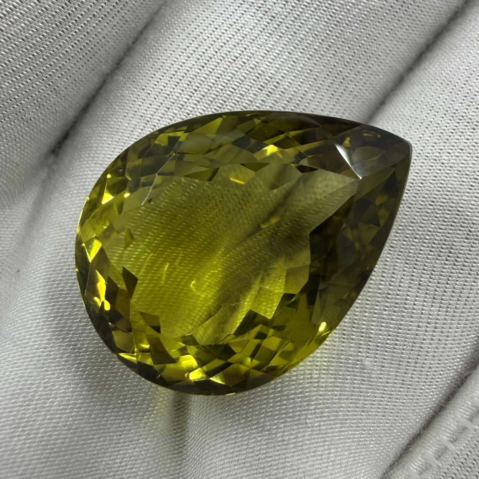 Natural Bio – Lemon Quartz Pear Cut Gemstone