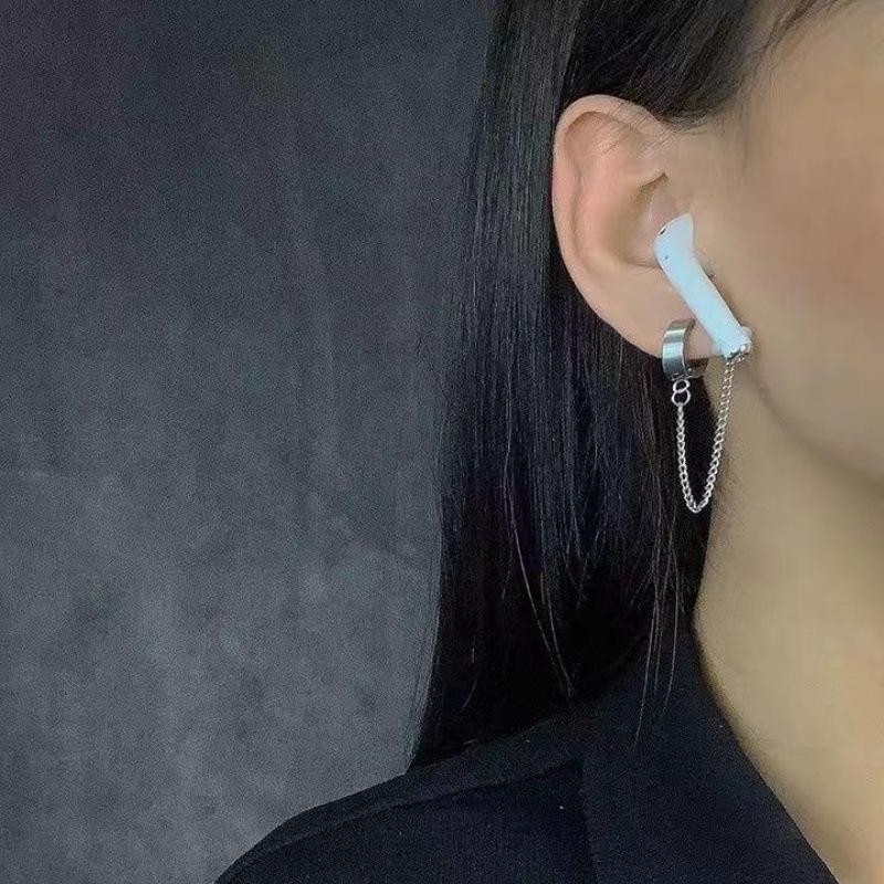 Universal Anti-Loss Ear Hooks for Wireless Earbuds,Ear Clip & Chain for Sports
