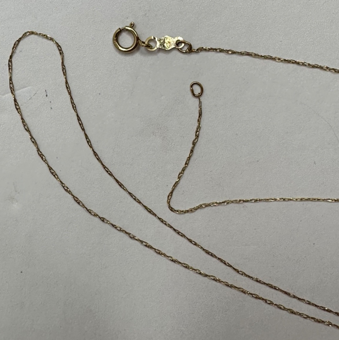 10k Gold Necklace Lightweight Links Chain Spring Ring Signed 20.5 in