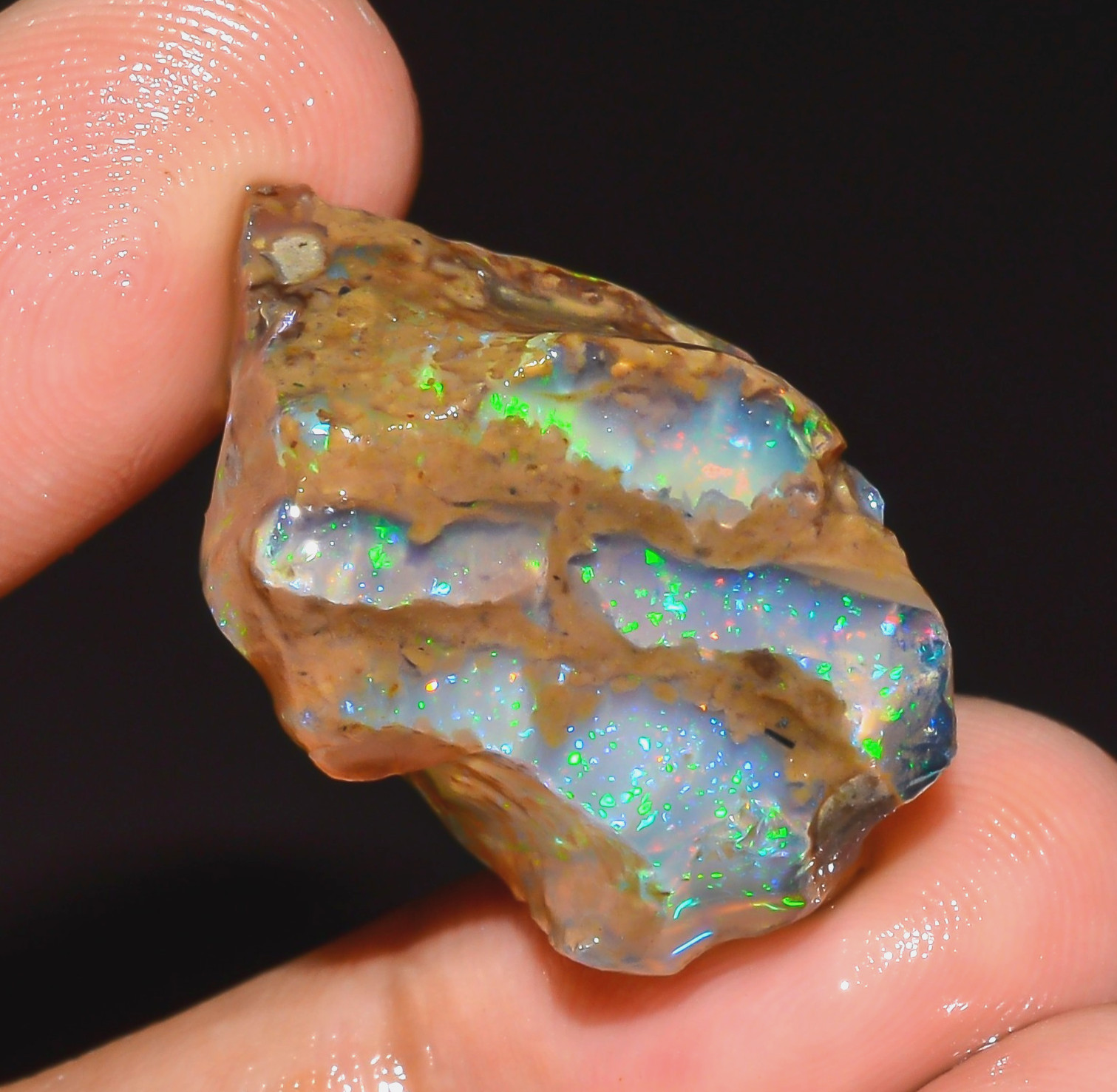 100% Natural Ethiopian Opal Rough Specimen Welo Fire Crystal Opal Approx 30 Ct.