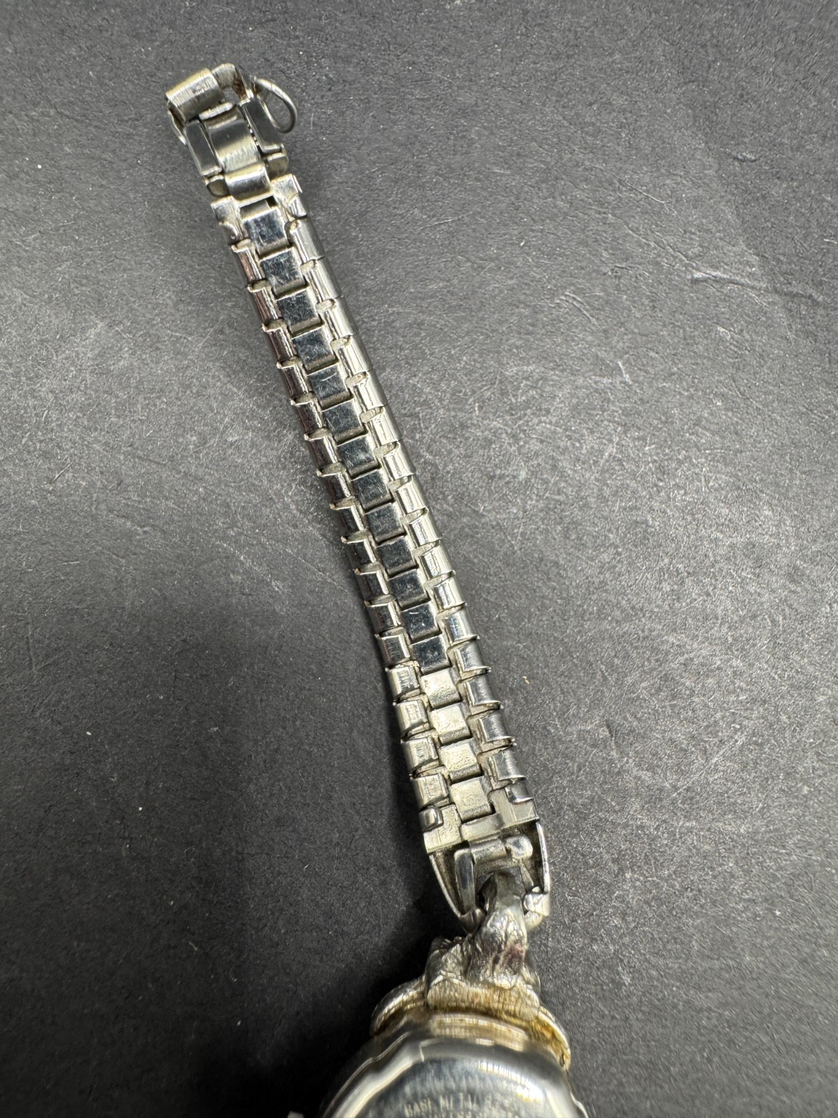 Vtg Woldman Classic Women’s Wristwatch Rhinestone Silver Tone Swiss Made 16.6mm