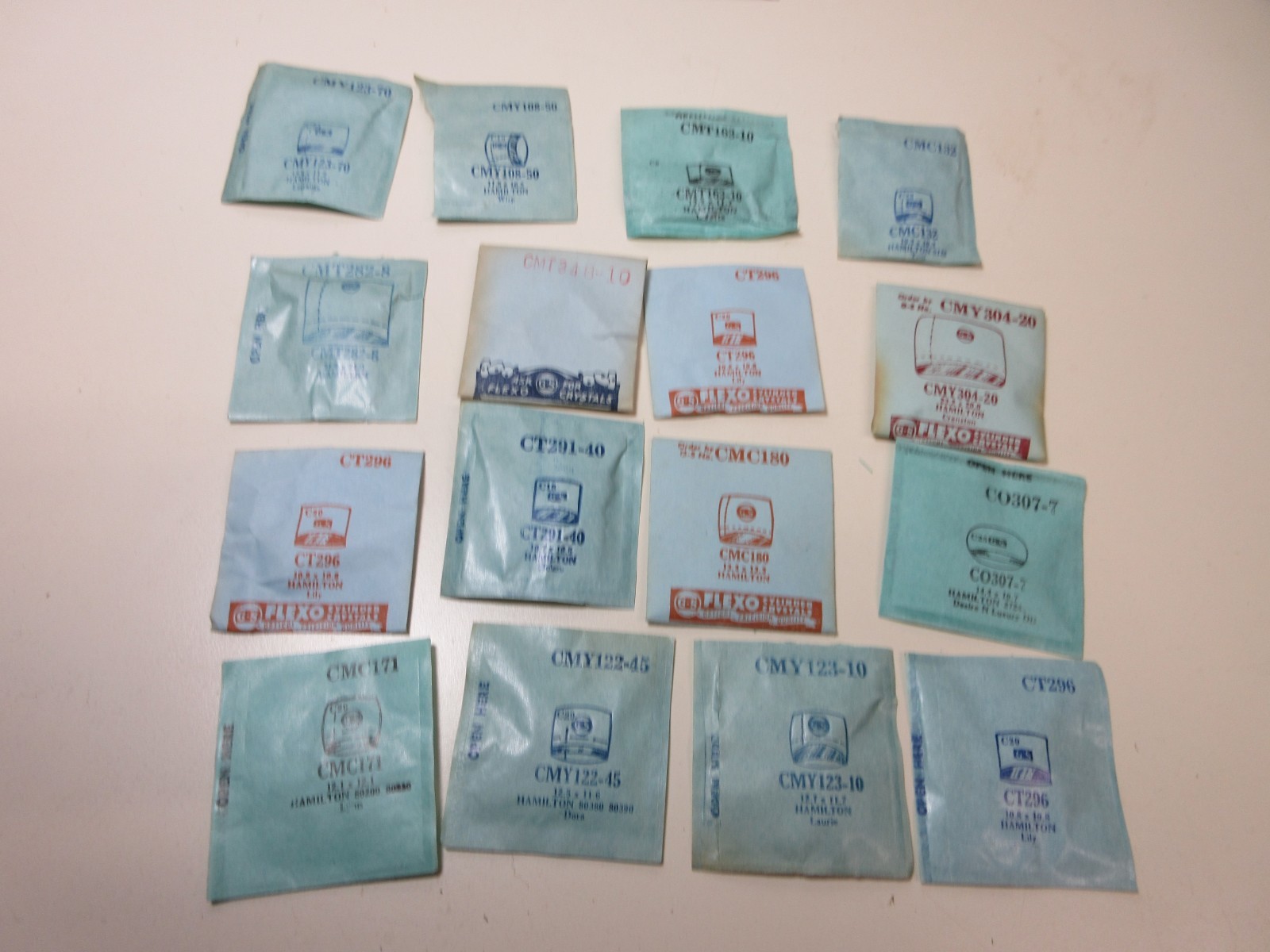 LOT OF 50 G.S WATCH CRYSTALS FOR HAMILTON NEW OLD STOCK FLEXO WATCHMAKER #132