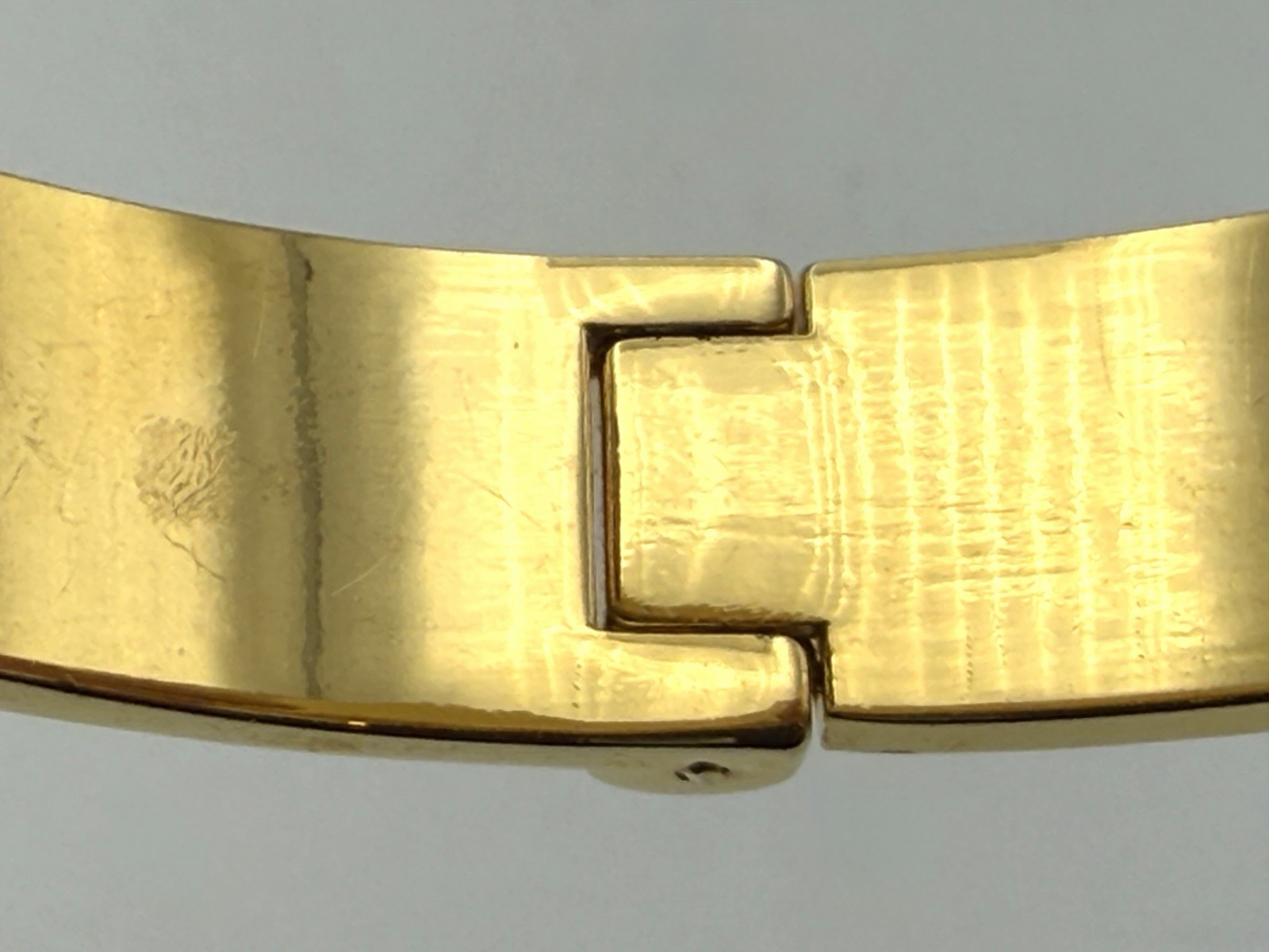 MACKENZIE CHILDS Courtly Check Metal and Enamel Hinged Bangle Cuff Bracelet