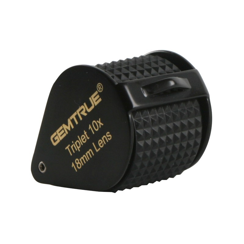 GemTrue 10x Triplet Loupe 18mm Rubber Grip Gem Magnifier DK98002 (3pcs a pack)
