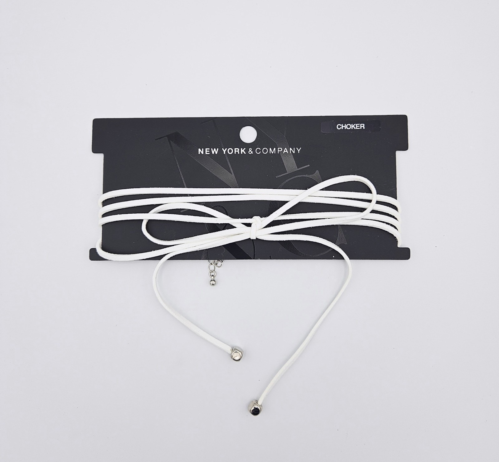 New York and Company Choker Set of 4 (White, Brown, Tan, Silver)