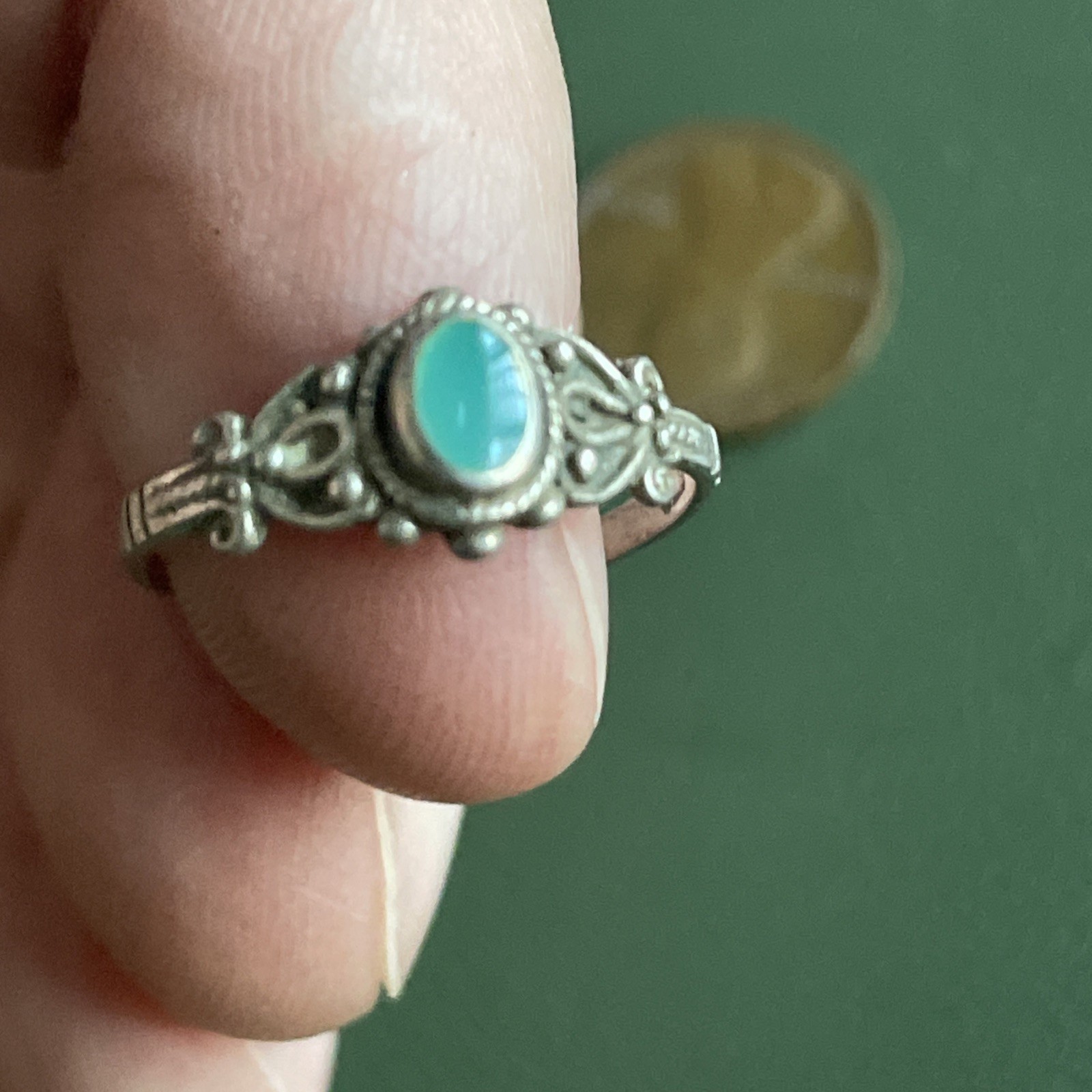 Vintage Sterling Silver Turquoise Jewelry Lot – Bracelet, Rings, Pin – 7 pieces