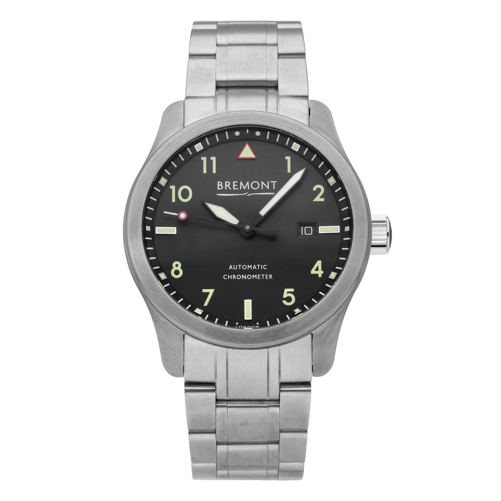 Bremont Solo 43 Stainless Steel Black Dial 43mm Automatic Mens Watch SOLO43-CR-B