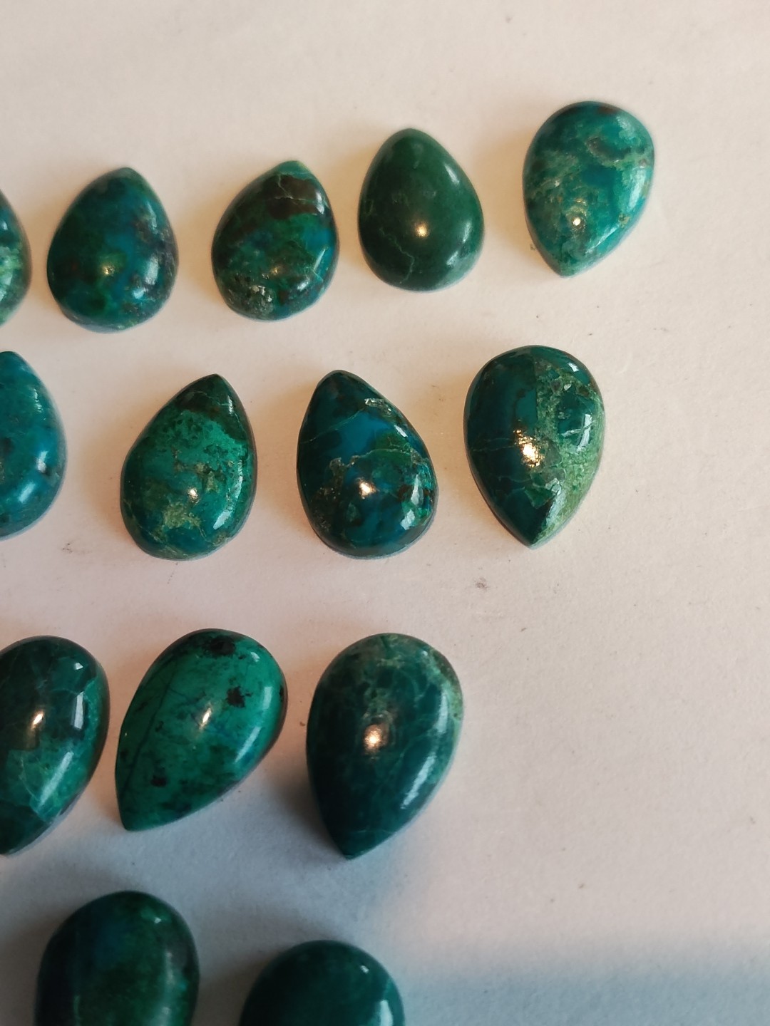 Chrysacolla Calibrated Cabochons 10x15mm 100cts Super Nice Cuts