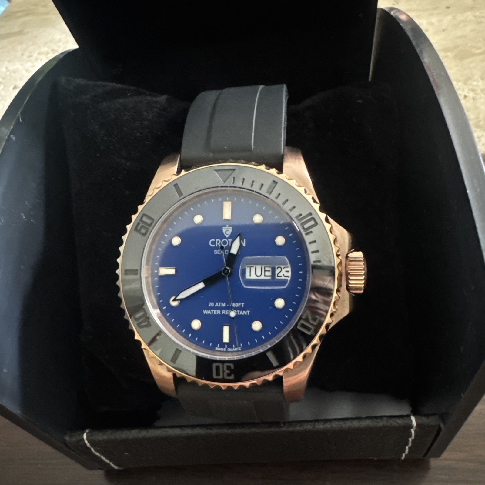 Limited Edition Croton Diver Quartz Watch CA301308BKBL New Unworn B/P/T