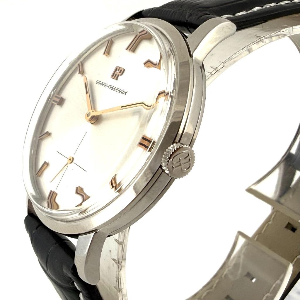 NO TARIFFS! MINT VINTAGE GIRARD PERREGAUX ORIGINAL DIAL MANUAL WIND JUMBO GENTS