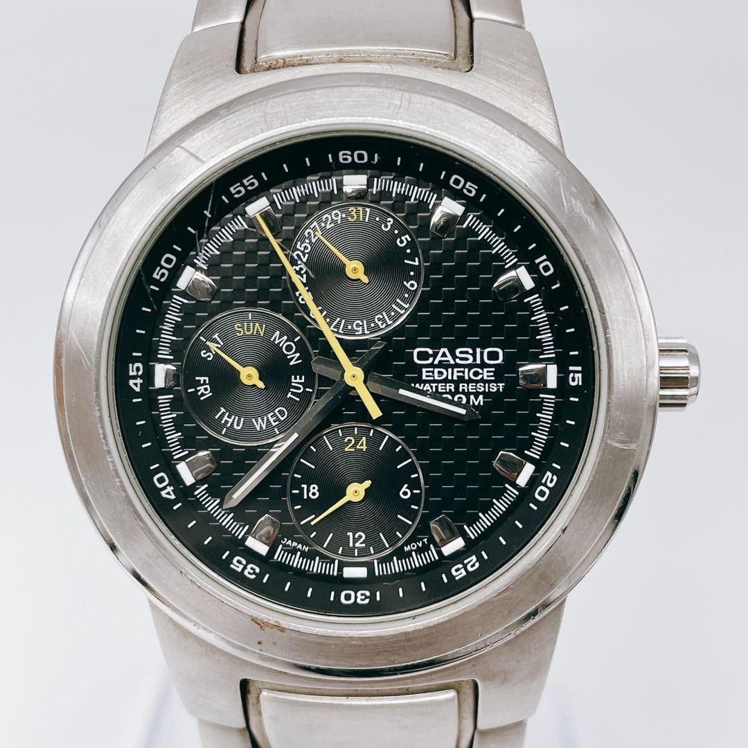 New Battery Operational Casio EDIFICE EF 308 Chronograph Watch Quartz Vintage Me