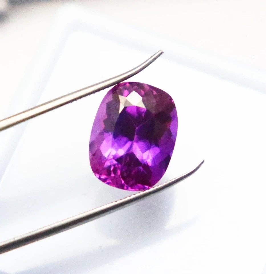 Natural 8.00 Ct Purple Blue Sapphire Cushion Cut Loose Gemstone Certified