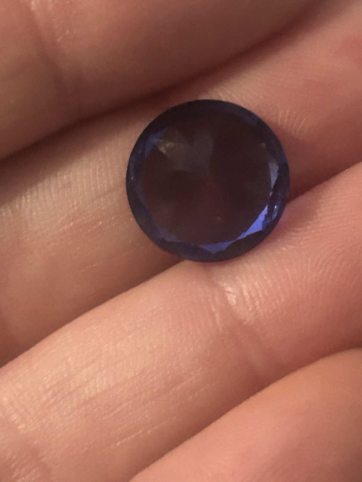 8.3 Ctw-11mm Round Royal Purple-Blue Color Change Sapphire
