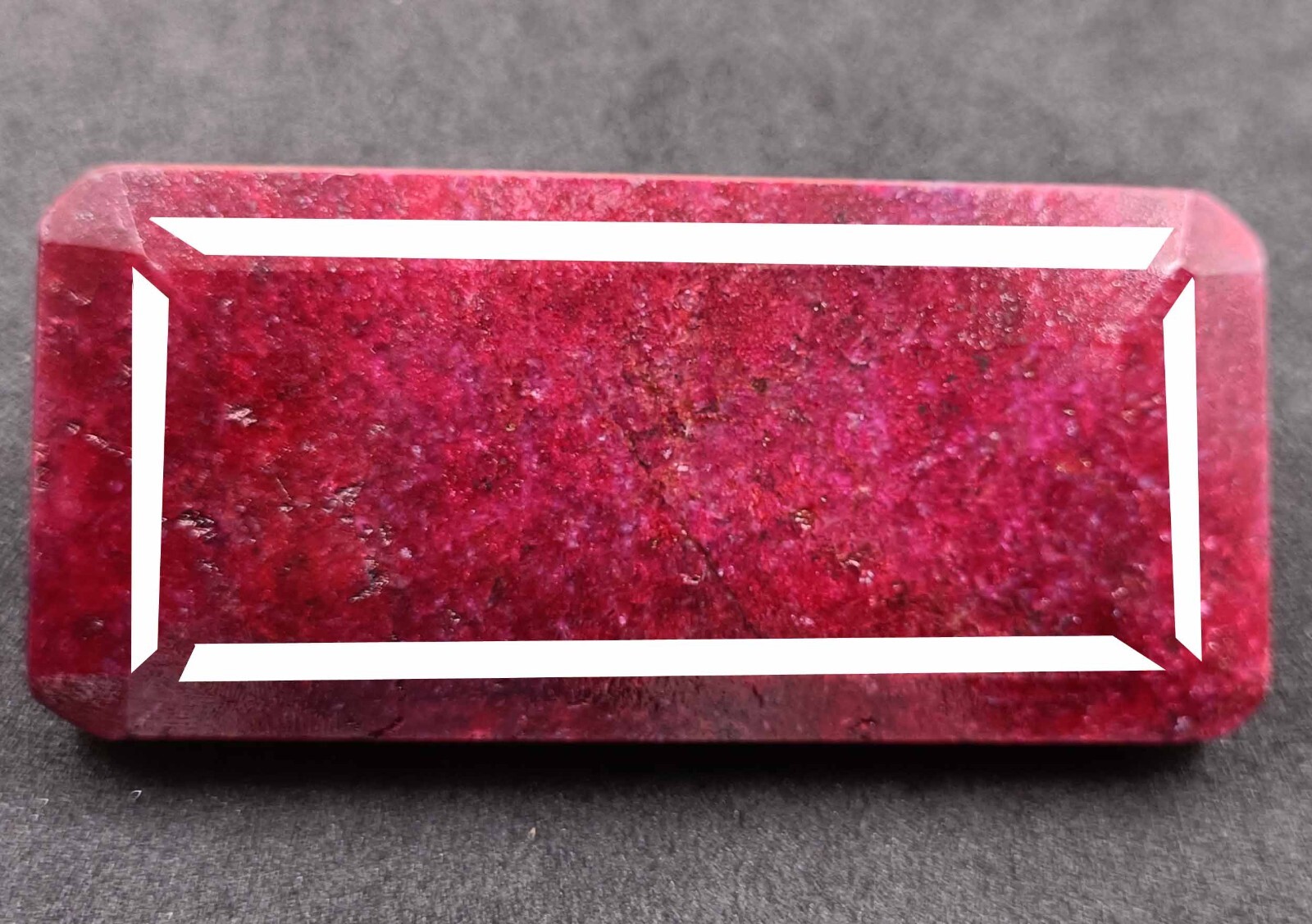Winsome 920-1020 Ct Natural Red Ruby EGL Certified Emerald Cut Gemstone DNZ