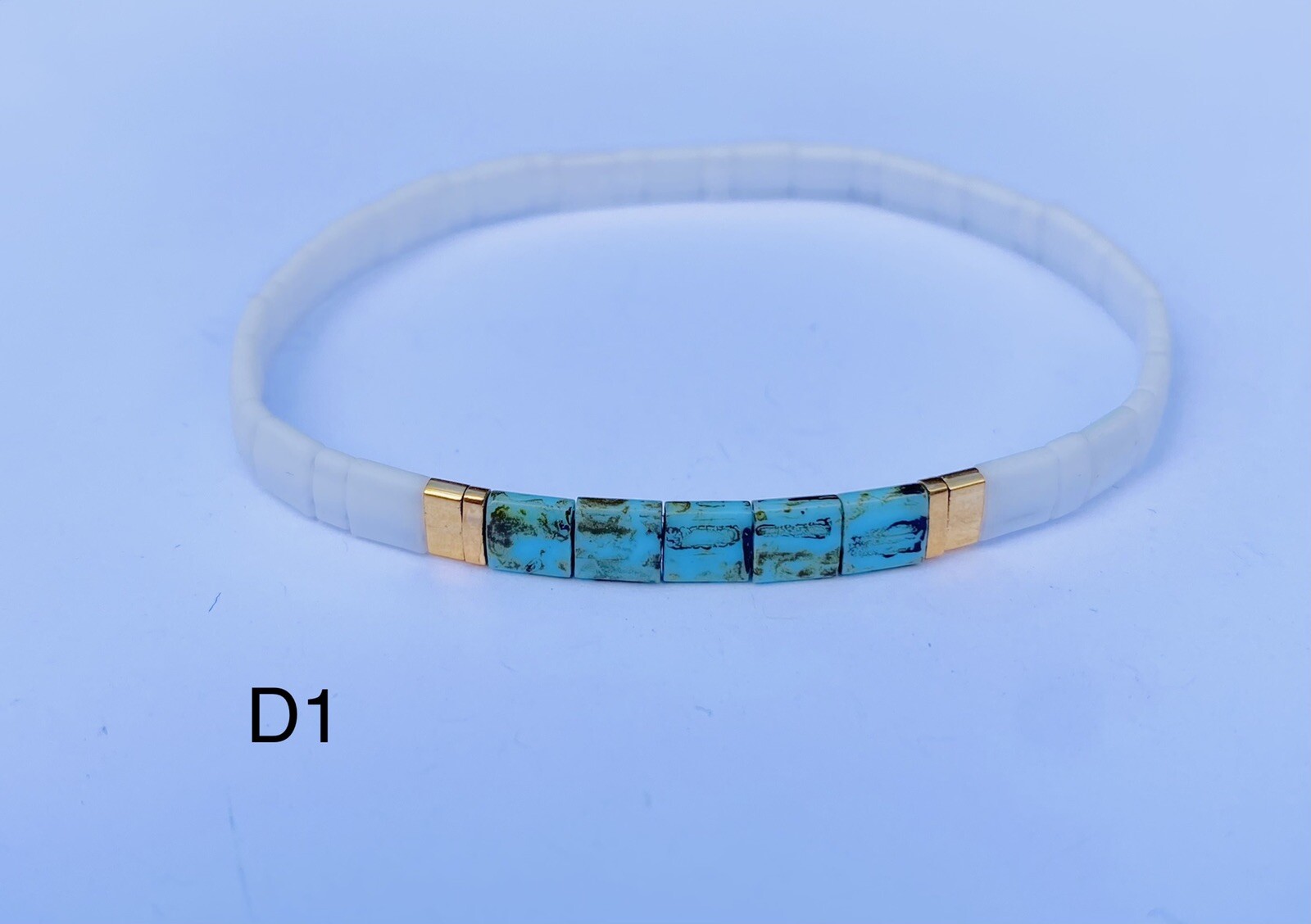 Miyuki Tila bracelet boho Japanese glass tile stackable minimal USA