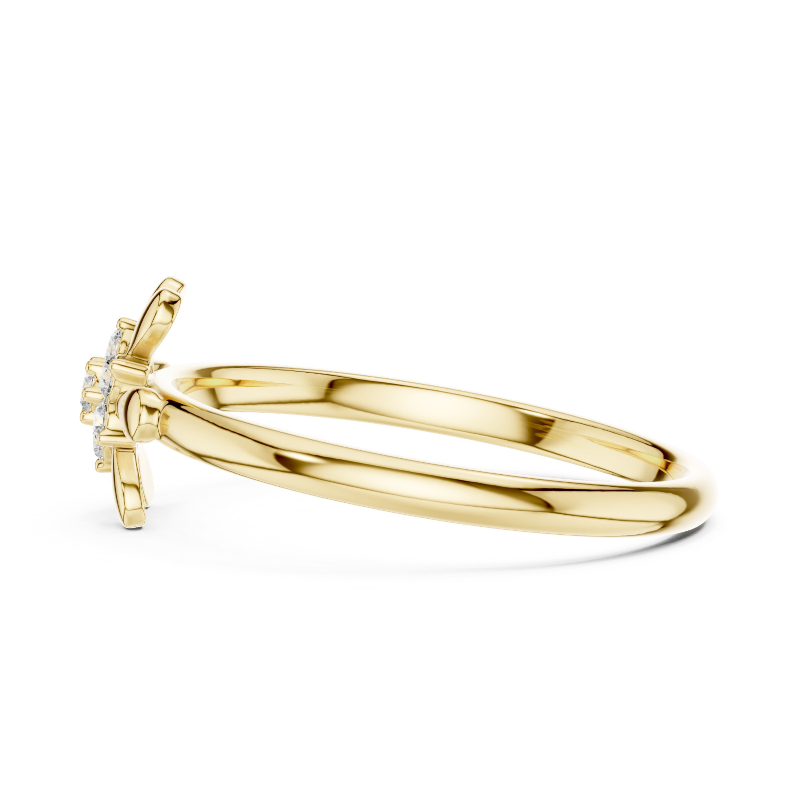 Certified Round Cut Natural Diamond Women Timeless Minimalist Ring 14K Gold Over