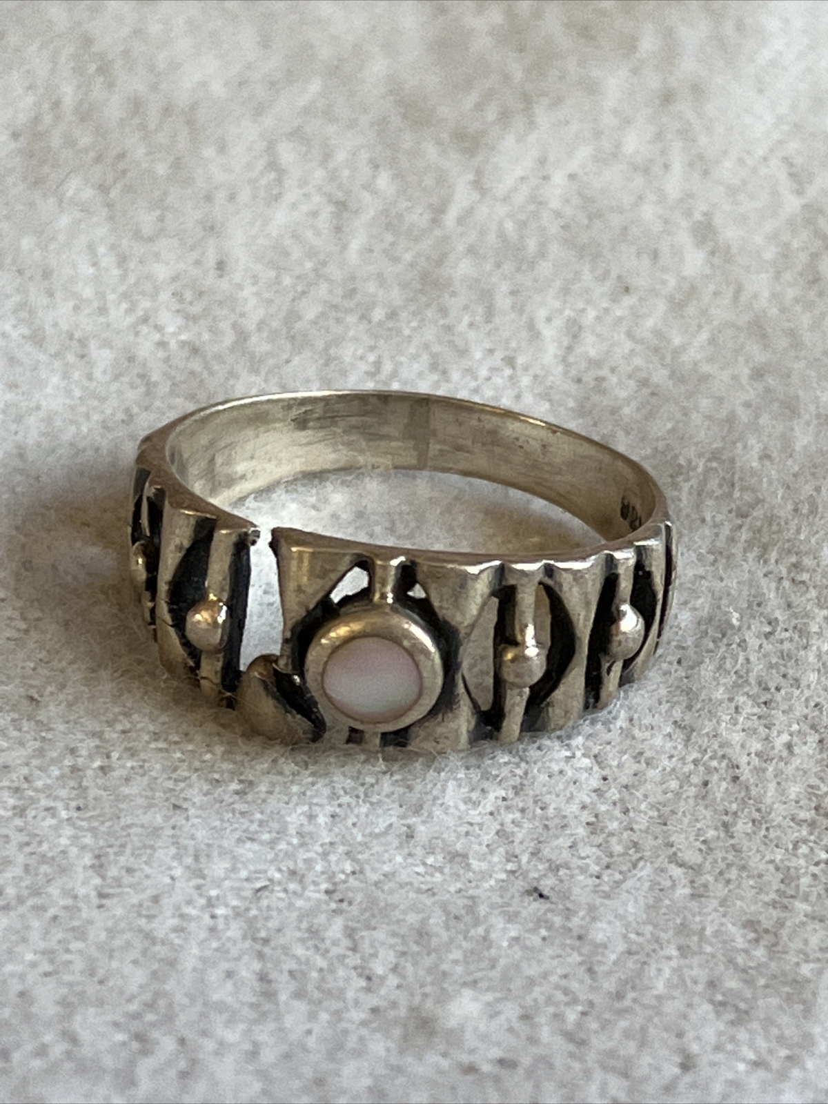 Vintage Sterling Silver Opal Ring Size 7 2.9 Grams ~ J45