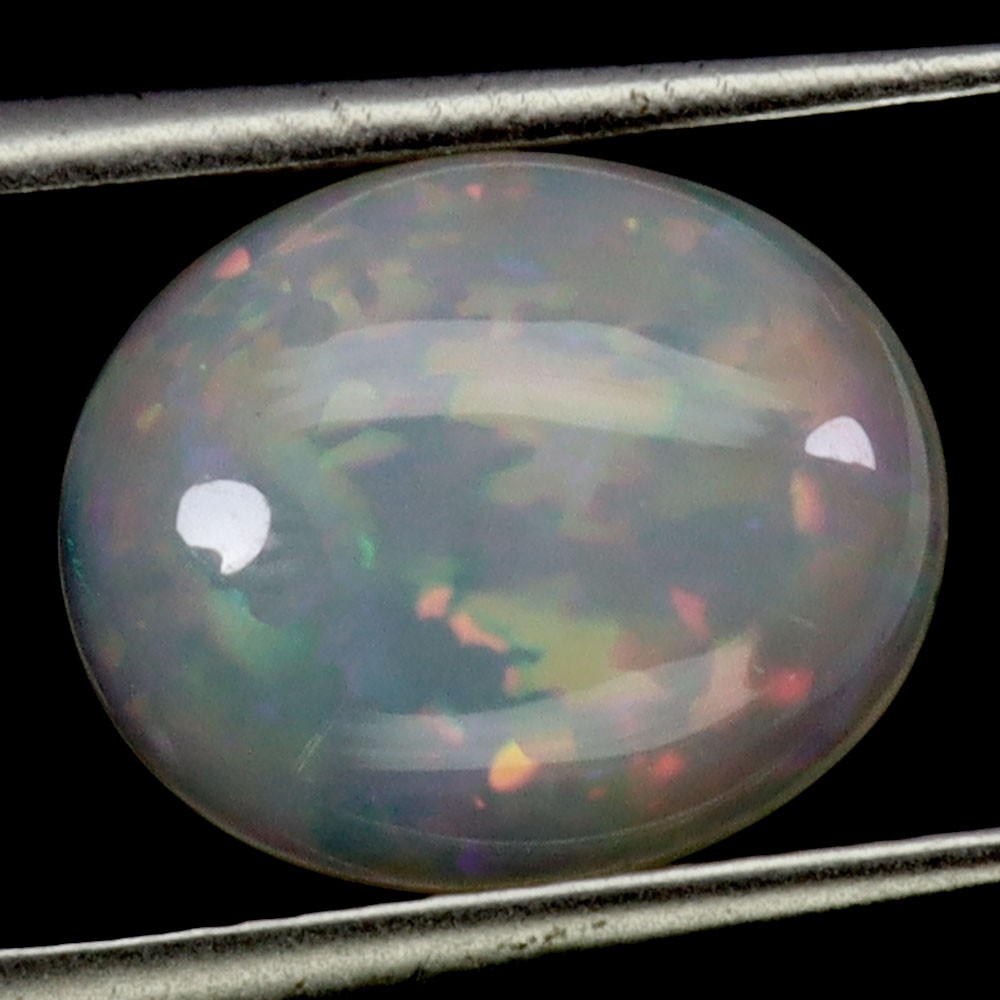 Oval AAA Floral Flash Play Of Color Crystal Fire Opal 2.88ct 12x10mm Gemstone