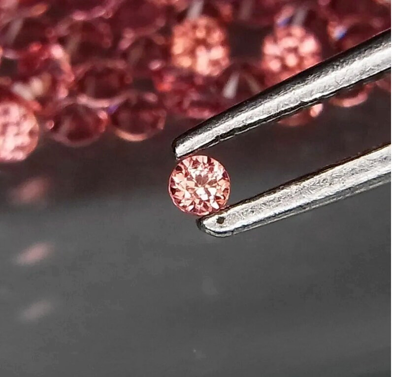 8 mm Certified Round Natural Padparadscha Sapphire Lot 100 ct Loose Gemstone.