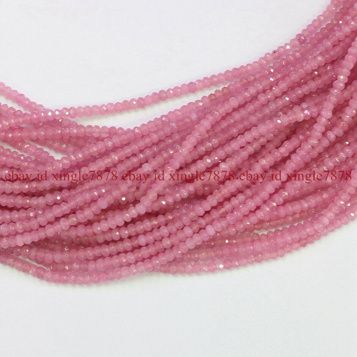 Natural Faceted 2x4mm Pink Rhodochrosite rondelle gemstone loose beads 15 Inch