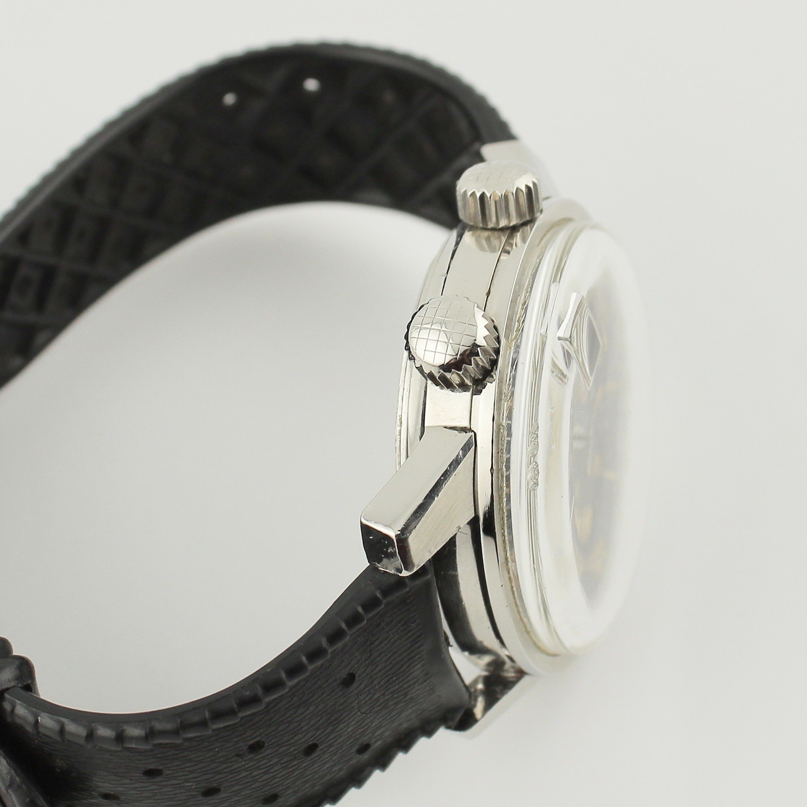 Benrus Ultra-Deep Super Compressor 6089 Vintage Diver Watch 36.5mm Black Dial