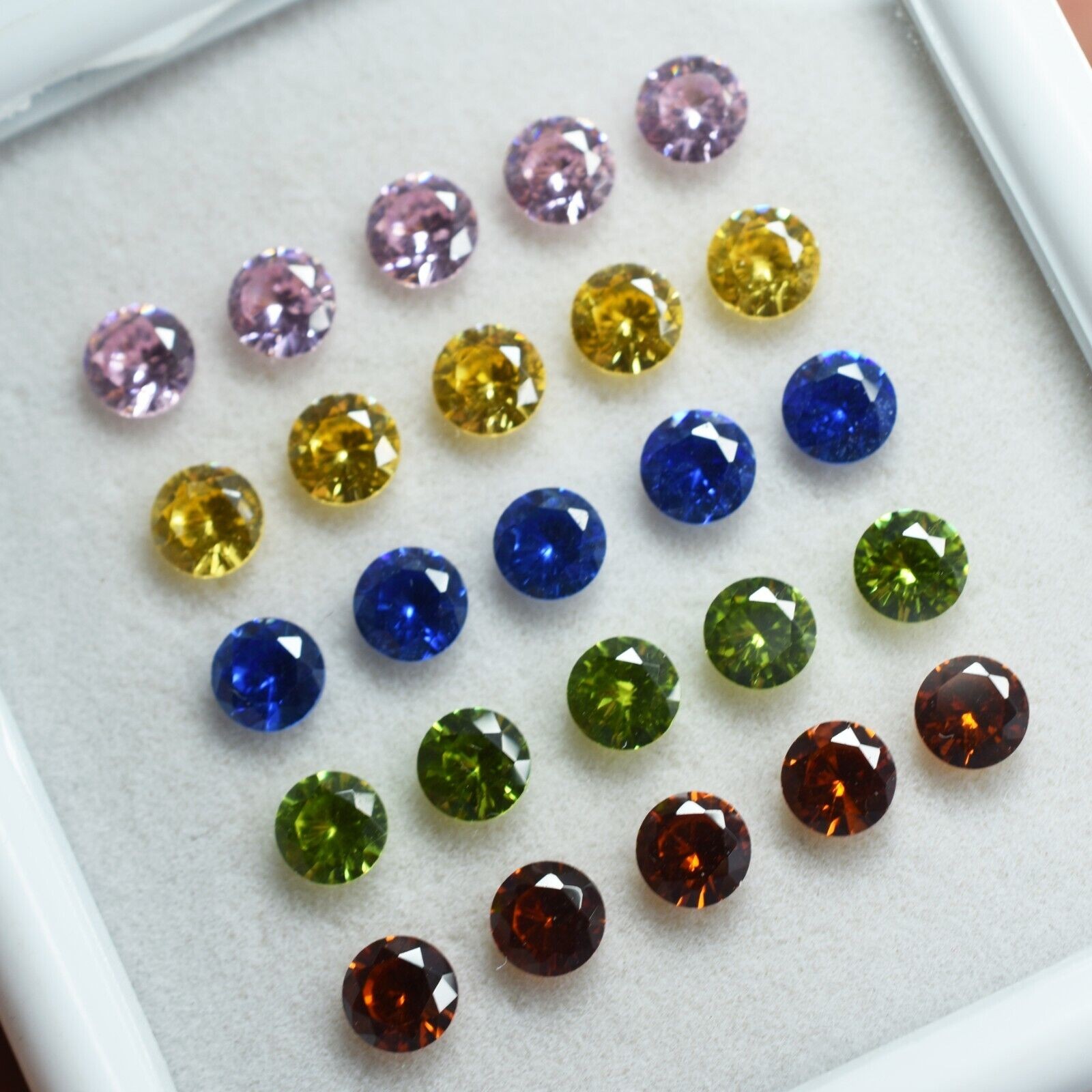 CERTIFIED Natural Round Shape Sapphire 10 Pcs Lot 5×5 mm Mix Color Gemstone