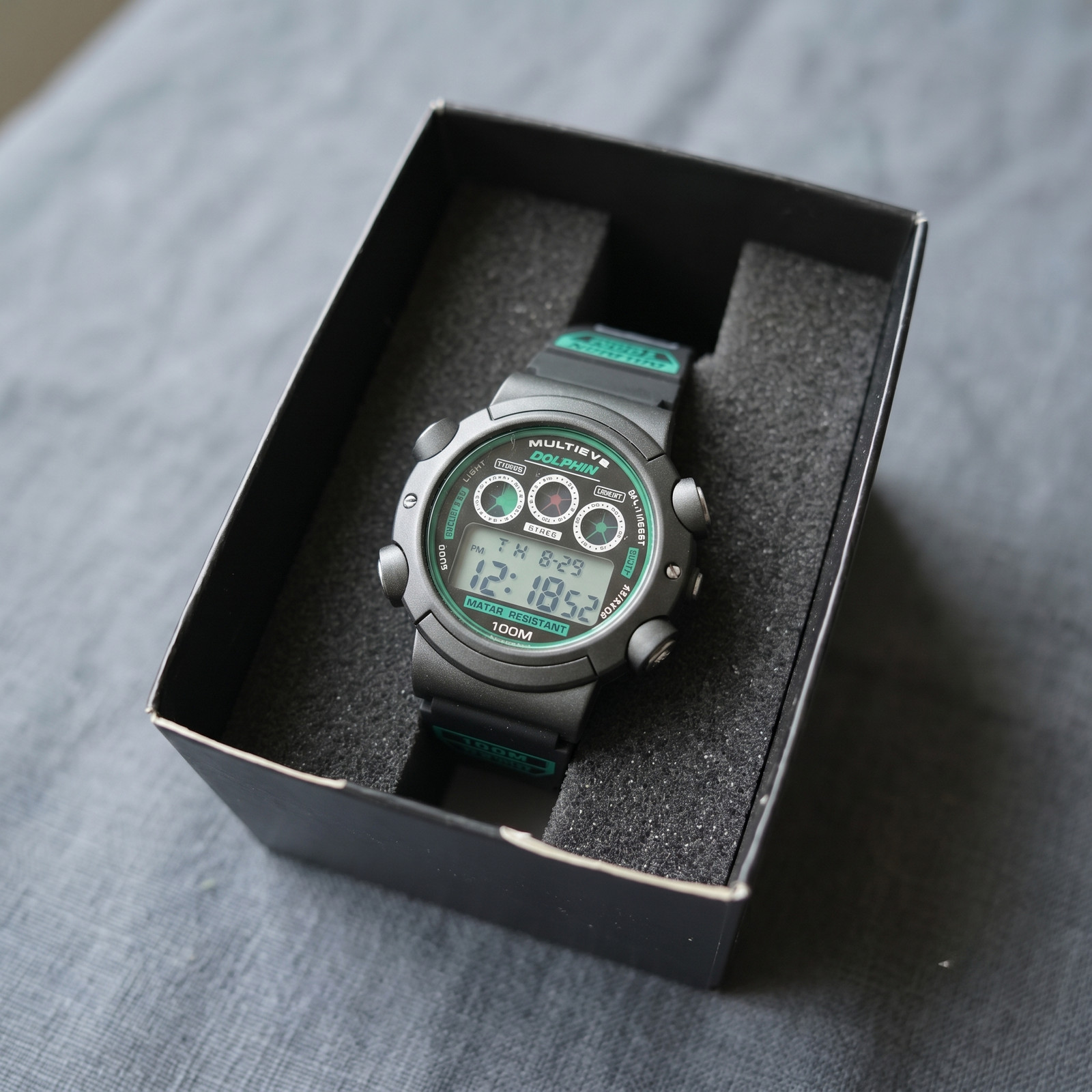 Dolphin Vintage Korean Digital Watch Korea’s Casio G-Shock DW-5600 Equivalent