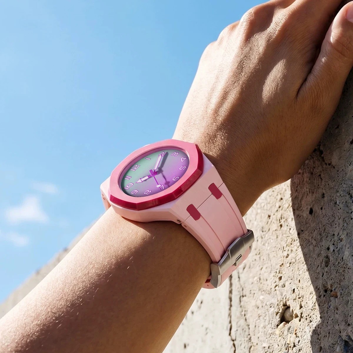 PC Case + Silicone Strap For Swatch x AP Royal Pop Pocket Watch Cover Band Skin