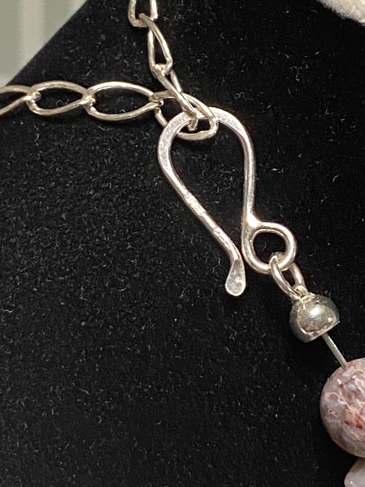Signed Jay King DTR 925 Sterling Silver Beaded Necklace And Pendant