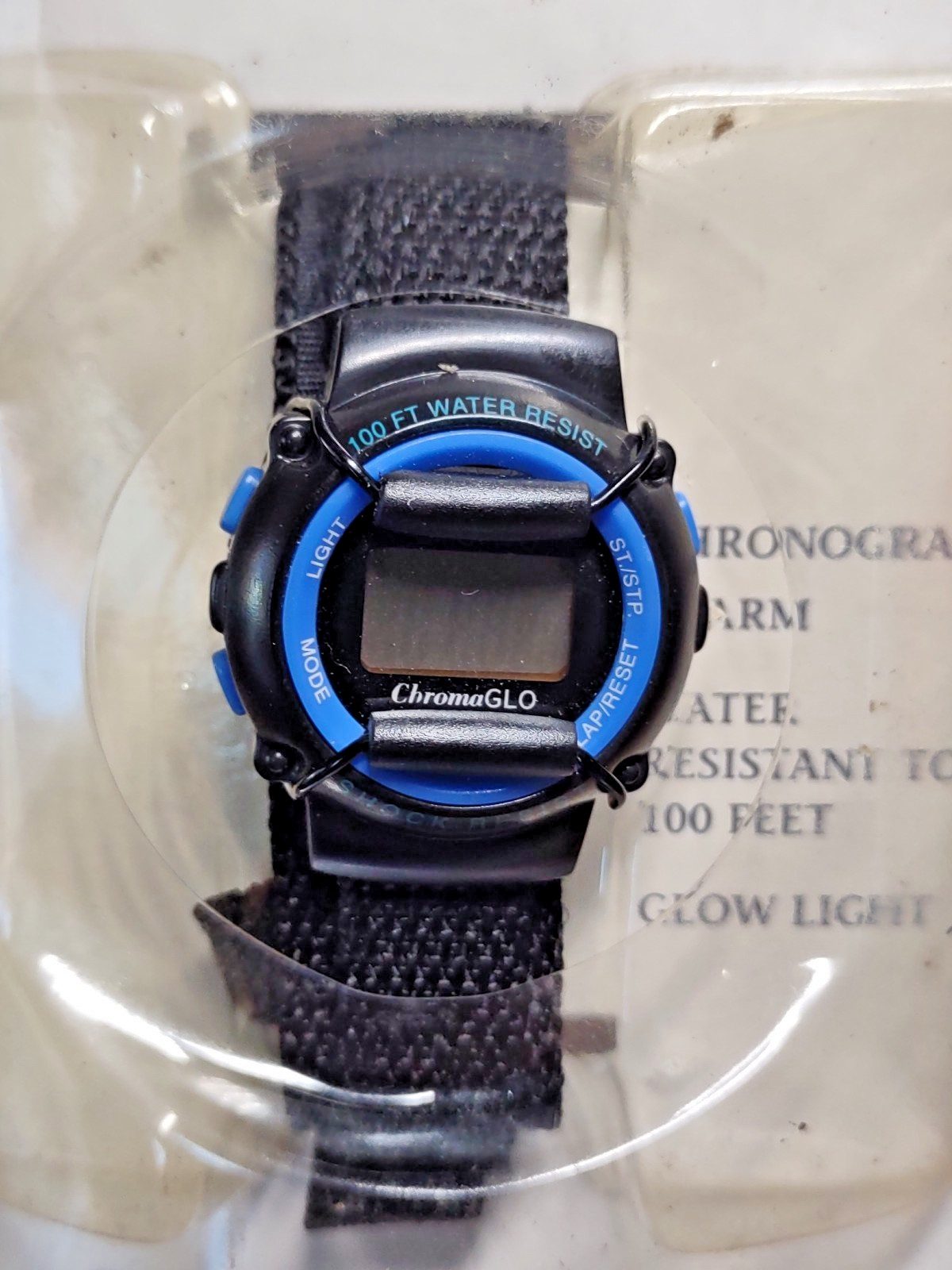 Honors Sports Watch Vintage 2000 New Old Stock Sealed Package BLACK & BLUE