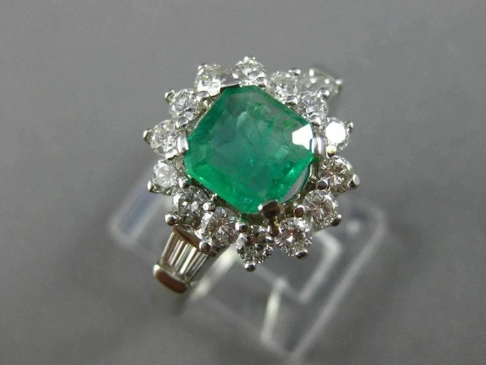 2CT Emerald Lab Grown Diamond Wedding Ring In 14k White Gold