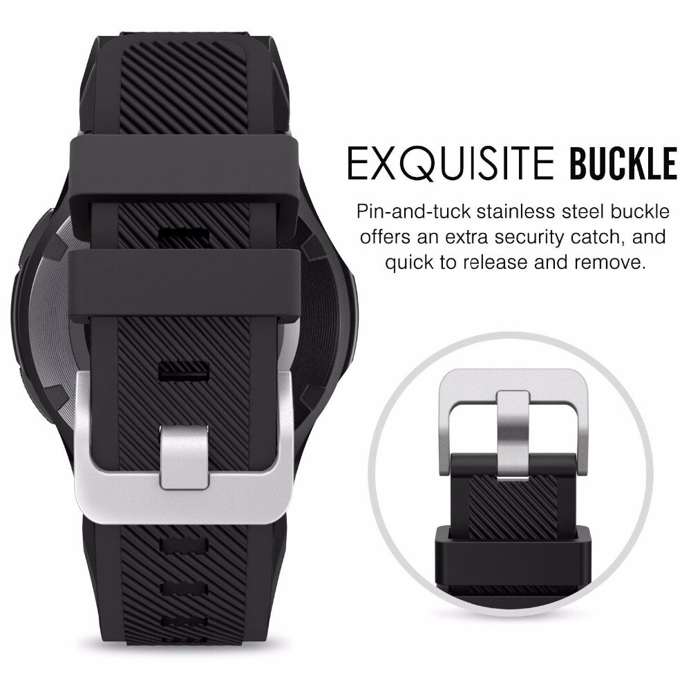 22mm Sport Silicone Watch Band Strap For Samsung Galaxy Watch 46mm SM-R800 R805U