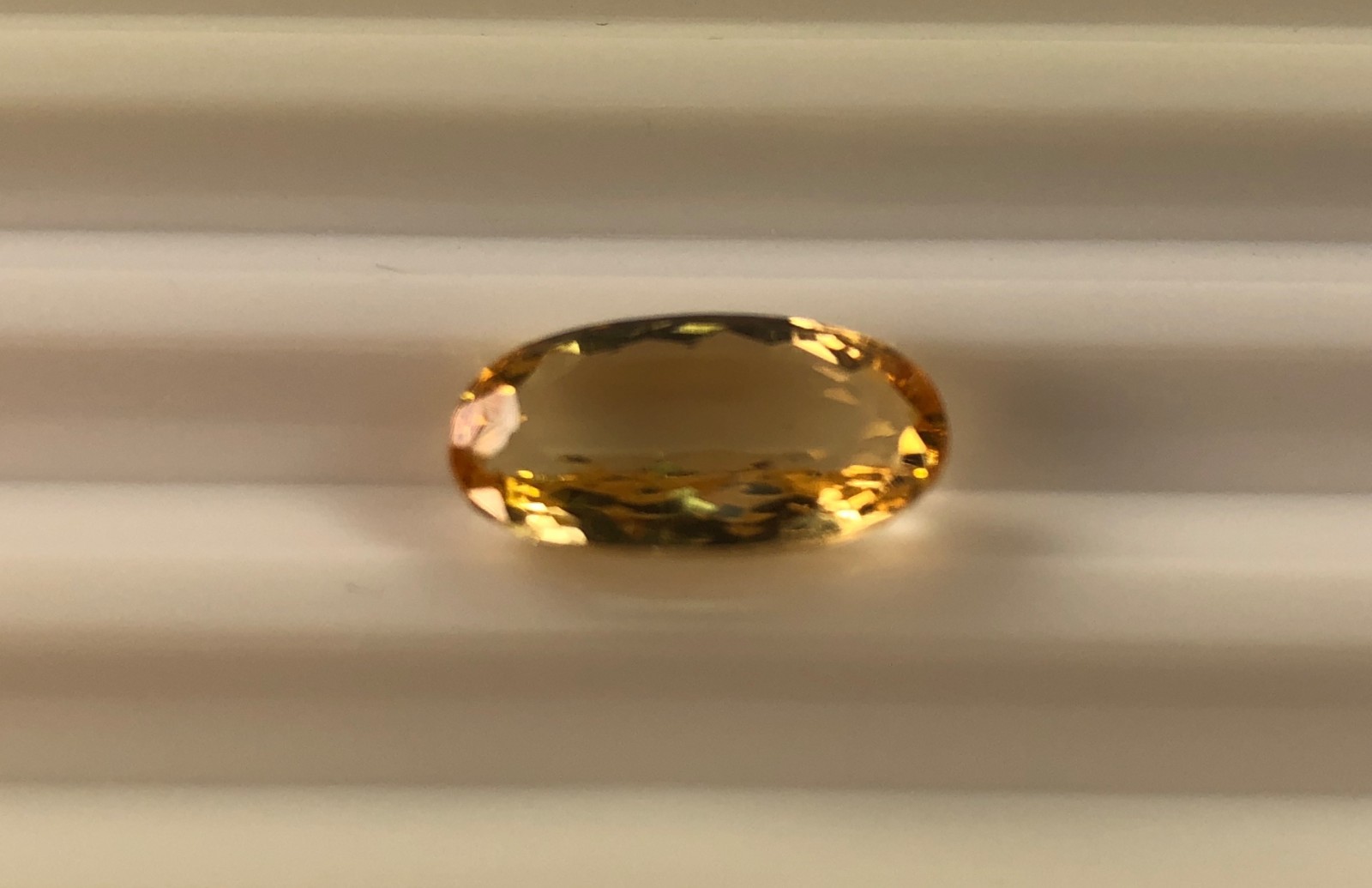 Imperial Topaz 5.73 Ct Clarity IF Oval Cut Natural Golden Brazil I064